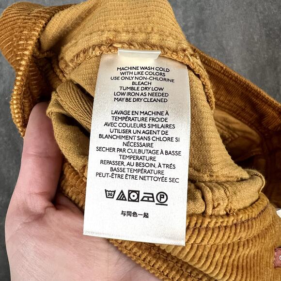 Pilcro Anthropologie Pants Womens 30 Bootcut Corduroy Trousers Burnt Orange - Picture 5 of 10